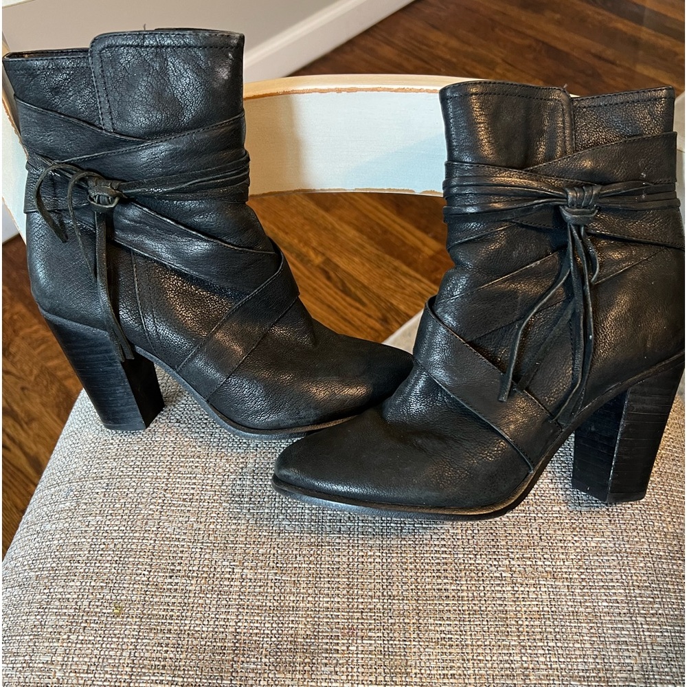Vince Camuto boots . Booties . Slouch . Knot .